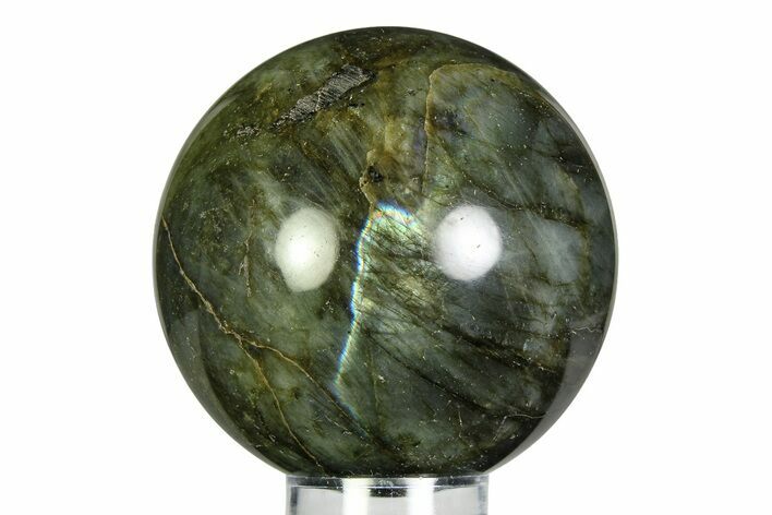Flashy, Polished Labradorite Sphere - Great Color Play #355438